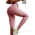 Women Hips Wrinkle Solid High Waist Leggings Ruched Back Scrunch Fitness Butt Yoga Brazilian Bubble Leggins Pants